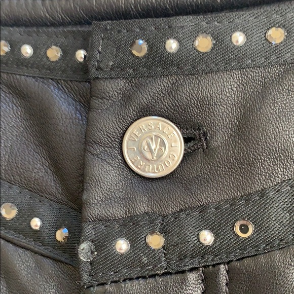 Versace Studded Leather Skirt - Picture 2 of 6